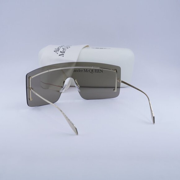 Final Price! Alexander McQueen AM0412S 002 Gold/Brown Sunglasses - Picture 7 of 11